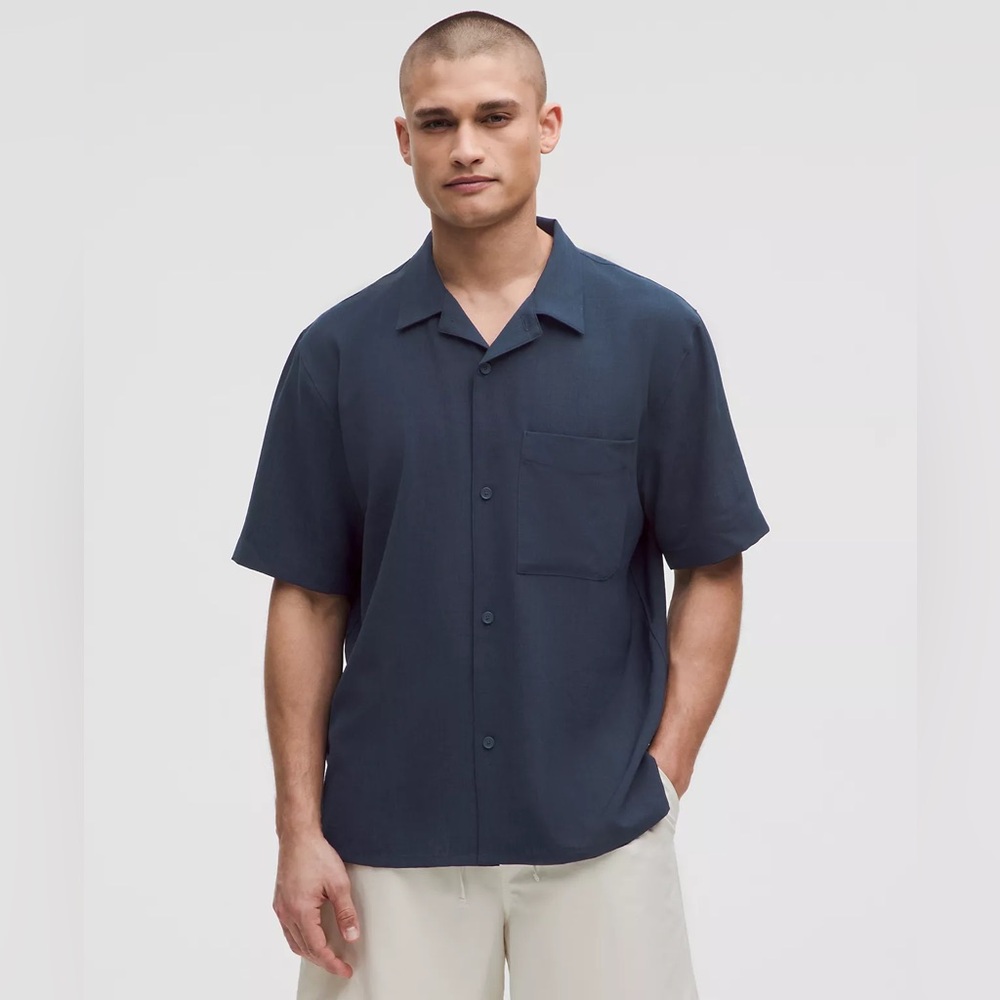 lululemon athletica Navy Casual Button Down Shirt